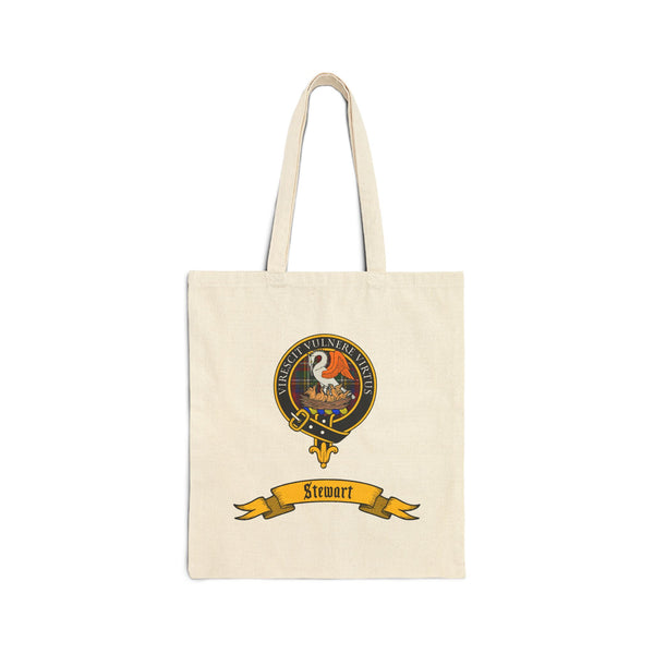 Cotton Canvas Tote Bag with Stewart Design