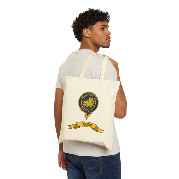 Cotton Canvas Tote Bag with Campbell Design