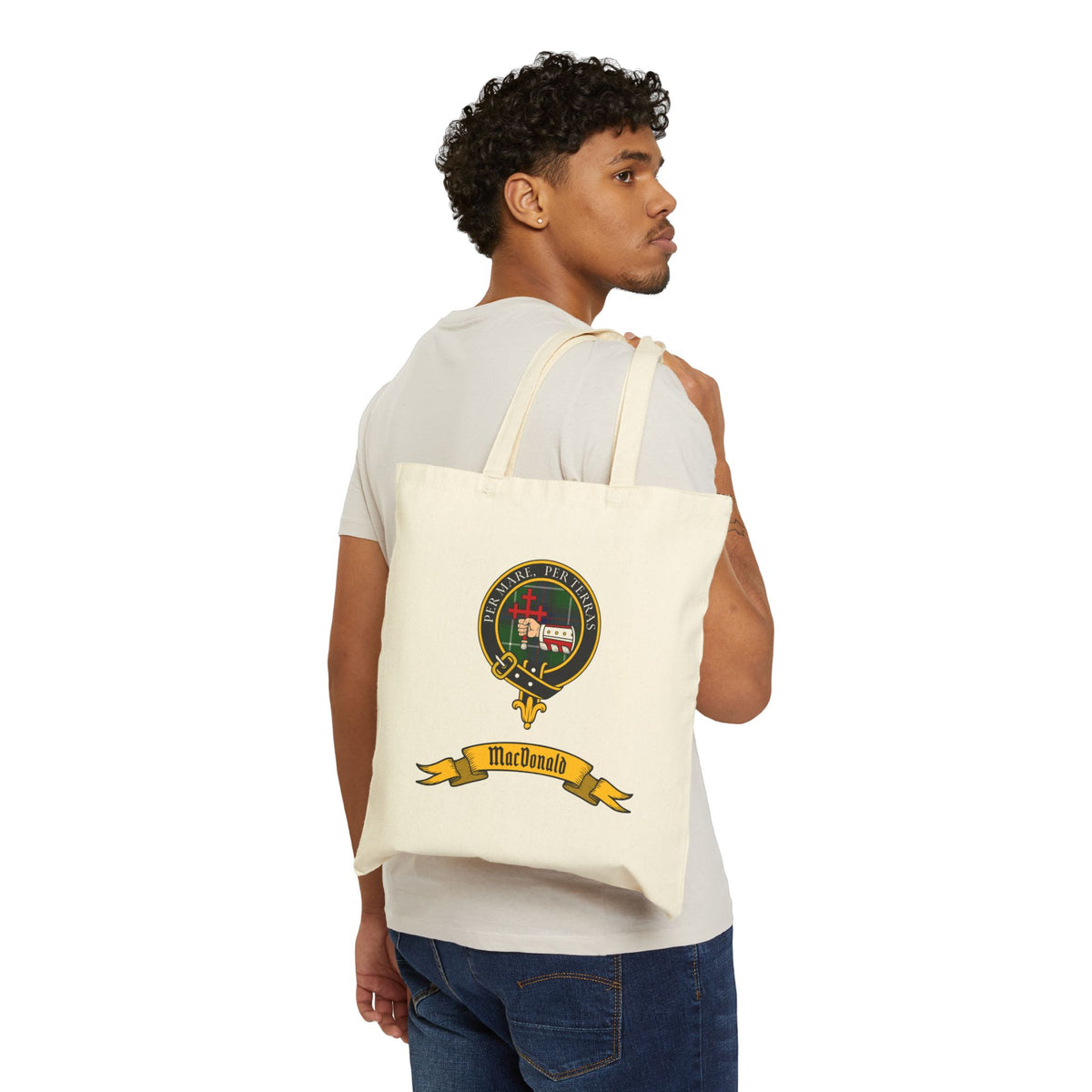 Cotton Canvas Tote Bag with MacDonald Design
